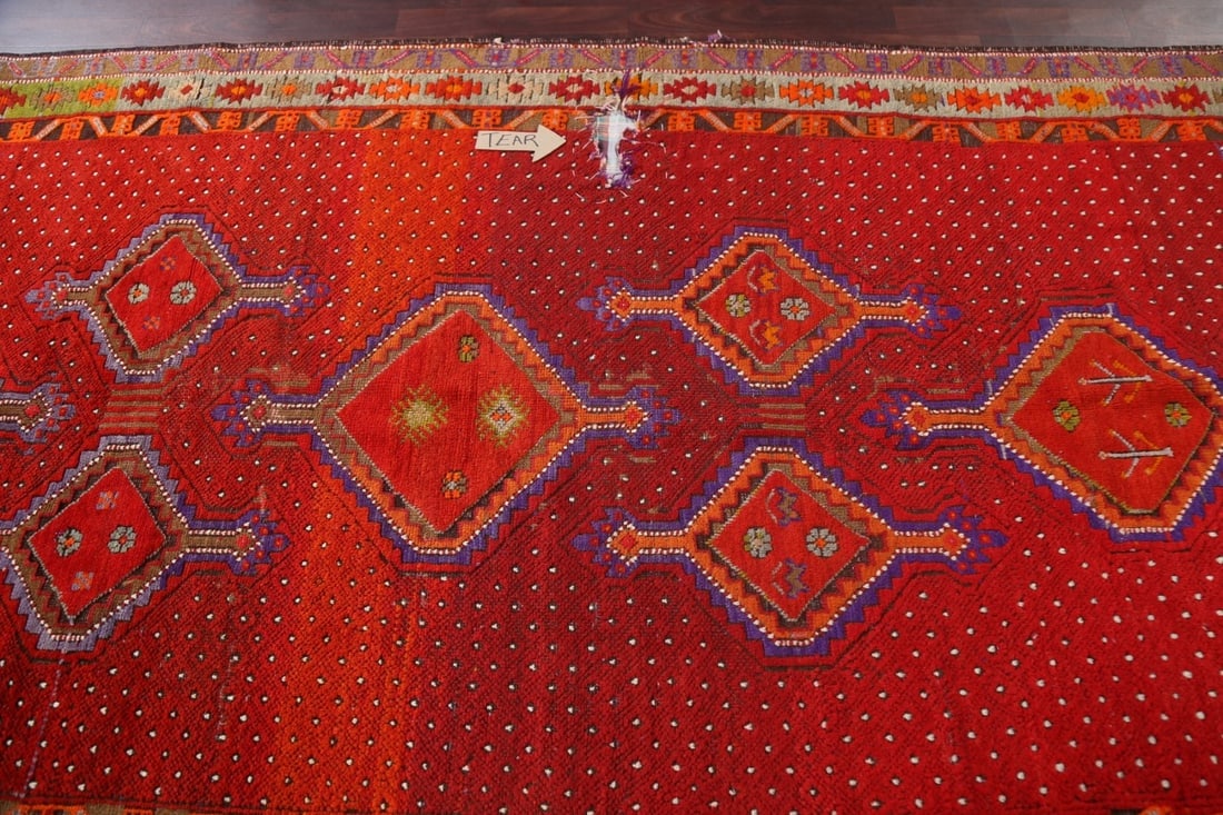 Pre-1900 Antique Vegetable Dye Karabagh Persian Area Rug 5x11 - 14