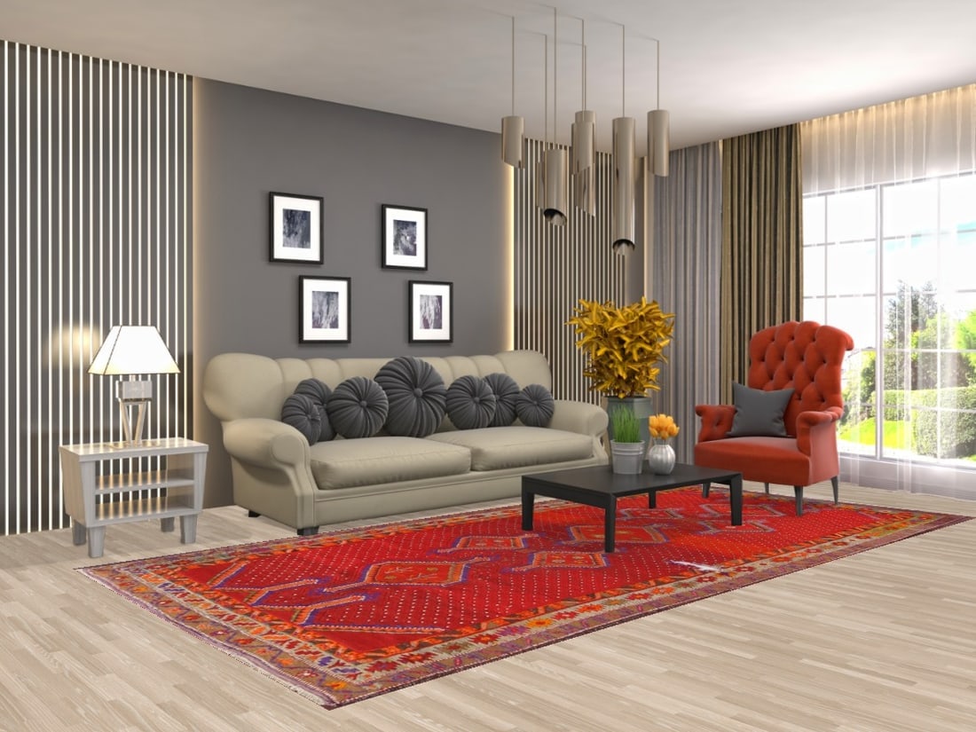 Pre-1900 Antique Vegetable Dye Karabagh Persian Area Rug 5x11 - 2