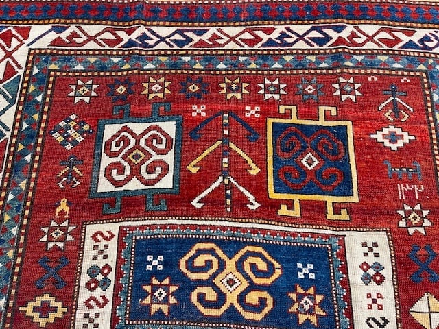 Dated Antique Kazak Caucasian Rug-5143 - 5