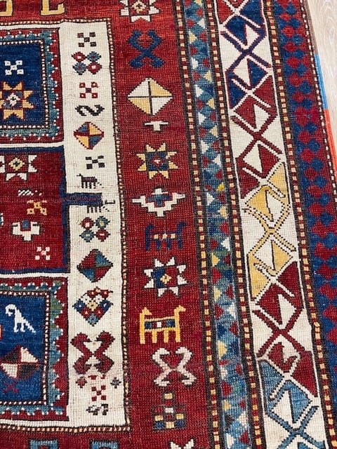 Dated Antique Kazak Caucasian Rug-5143 - 6