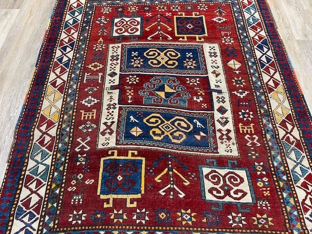 Dated Antique Kazak Caucasian Rug-5143 - 8