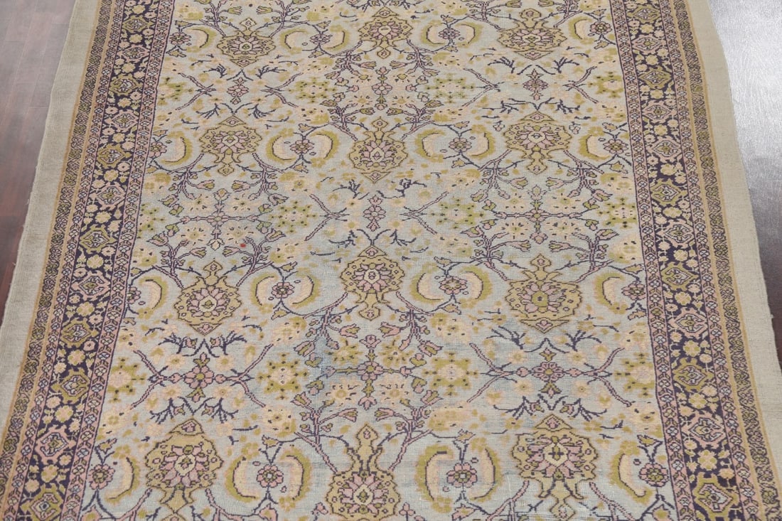 Pre-1900 Antique Vegetable Dye Sultanabad Persian Area Rug 8x13 - 4