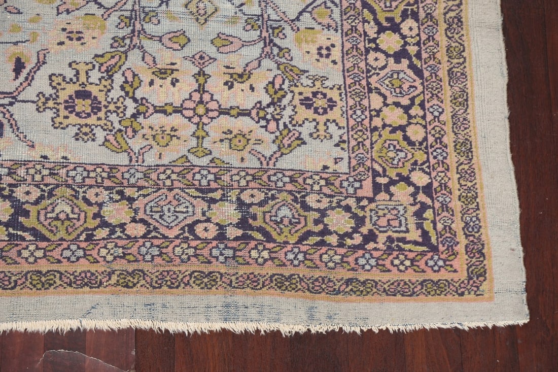 Pre-1900 Antique Vegetable Dye Sultanabad Persian Area Rug 8x13 - 7