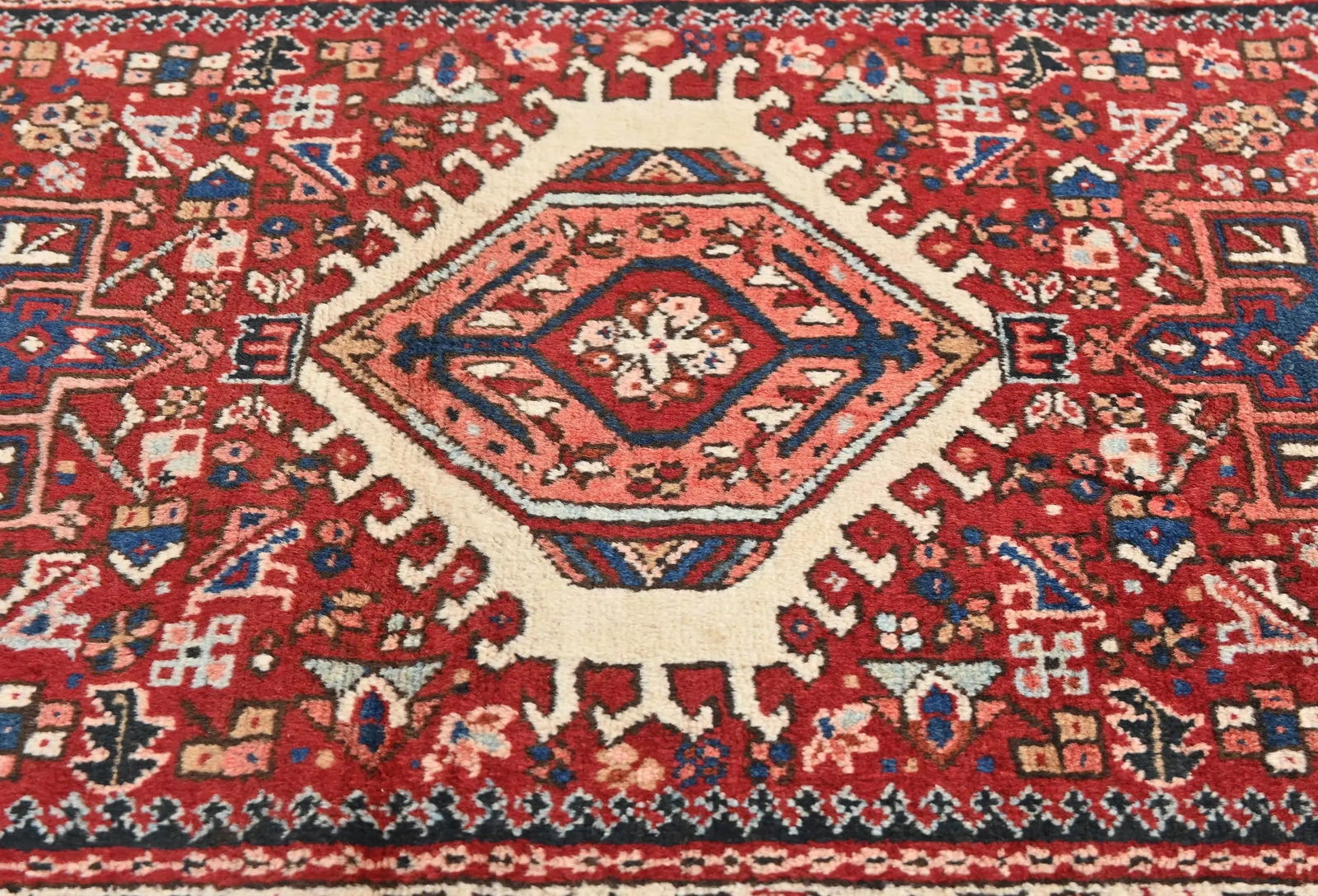 Vintage Red Tribal 3X10 Karajeh Persian Runner Rug - 5