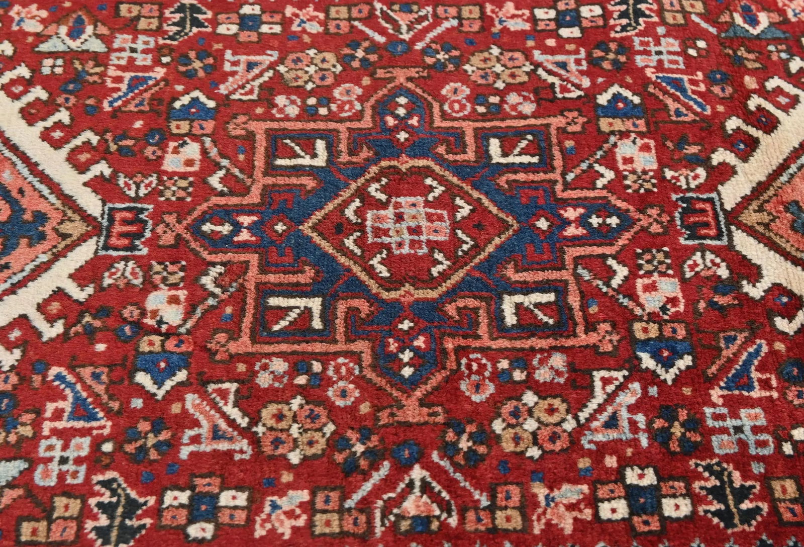 Vintage Red Tribal 3X10 Karajeh Persian Runner Rug - 6
