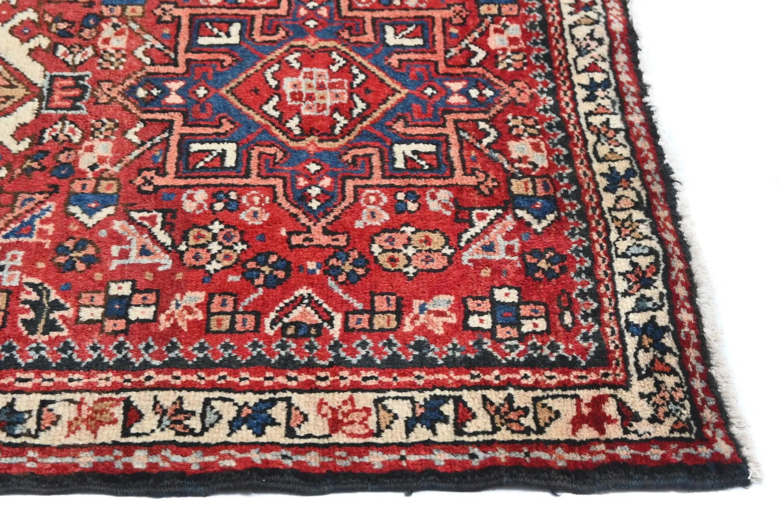 Vintage Red Tribal 3X10 Karajeh Persian Runner Rug - 8