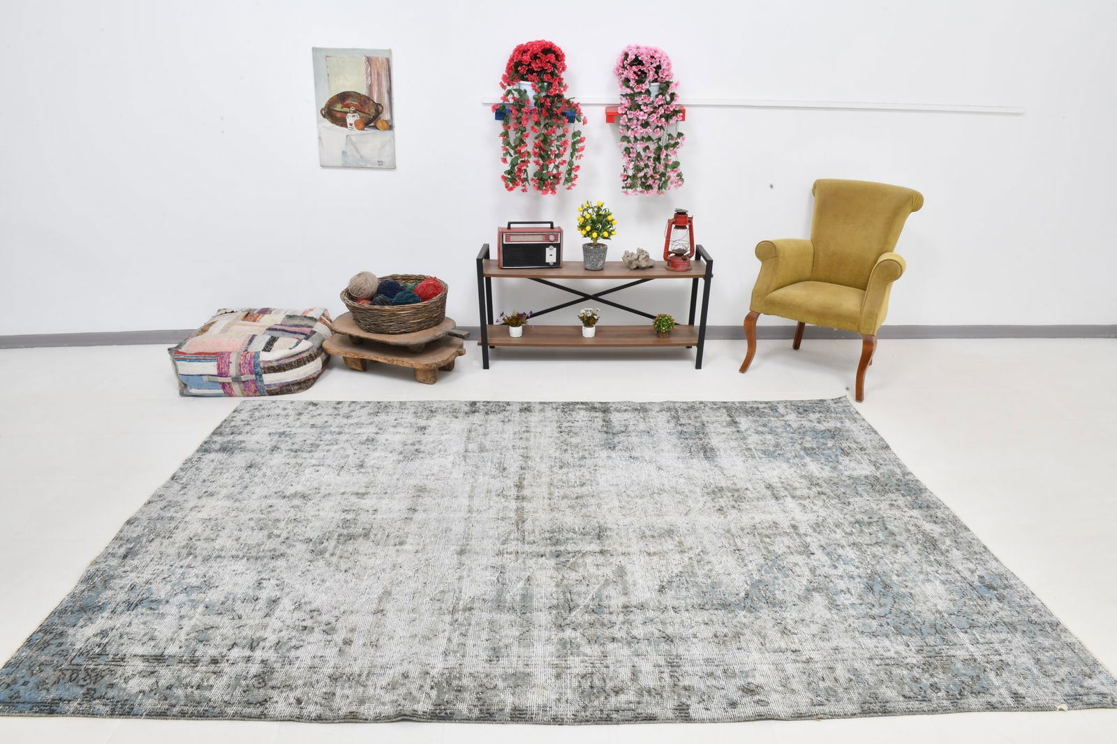 6'6'' x 9'10'' Handmade Vintage Wool Rug - 6607 - 2