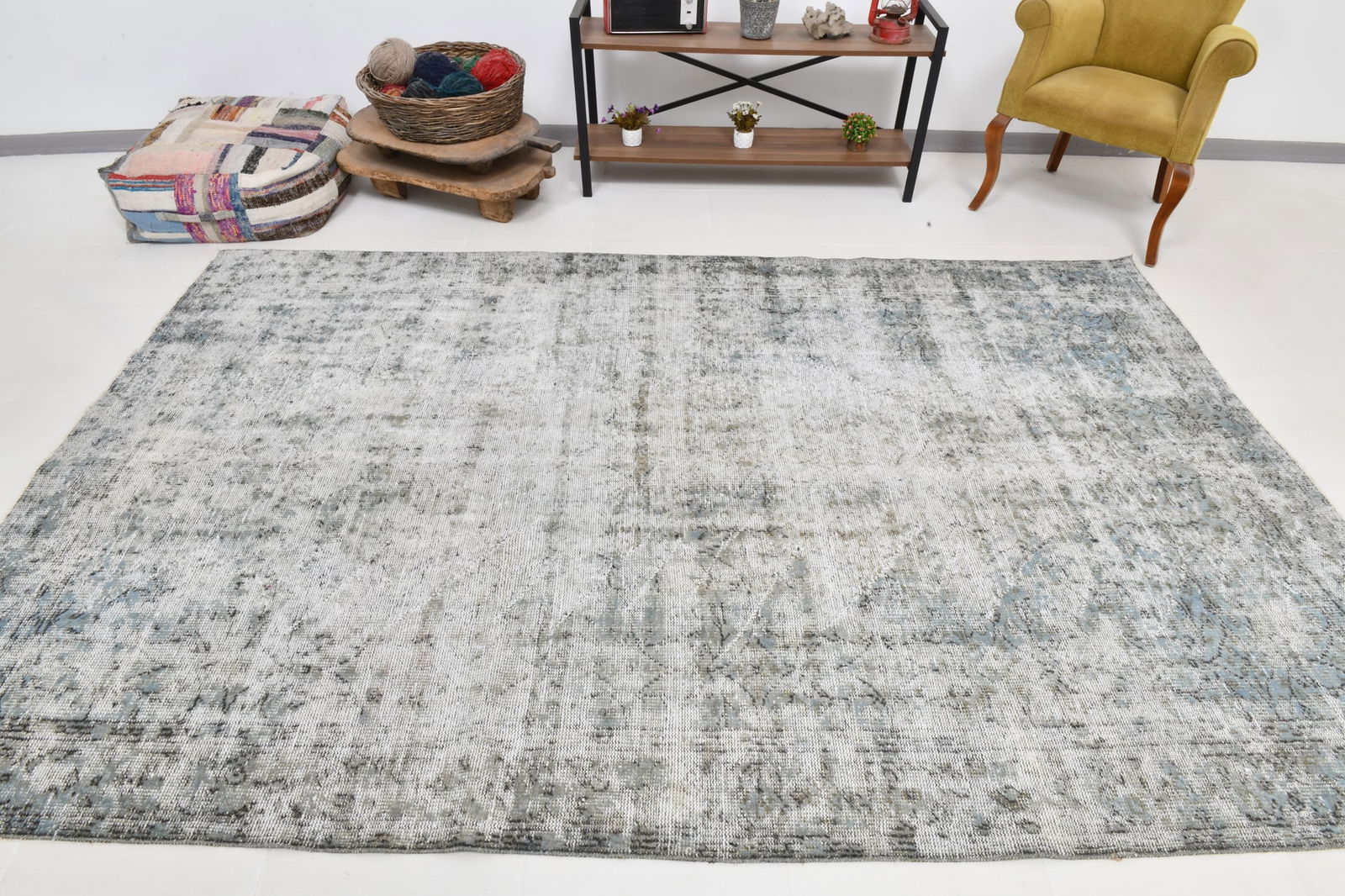6'6'' x 9'10'' Handmade Vintage Wool Rug - 6607 - 3
