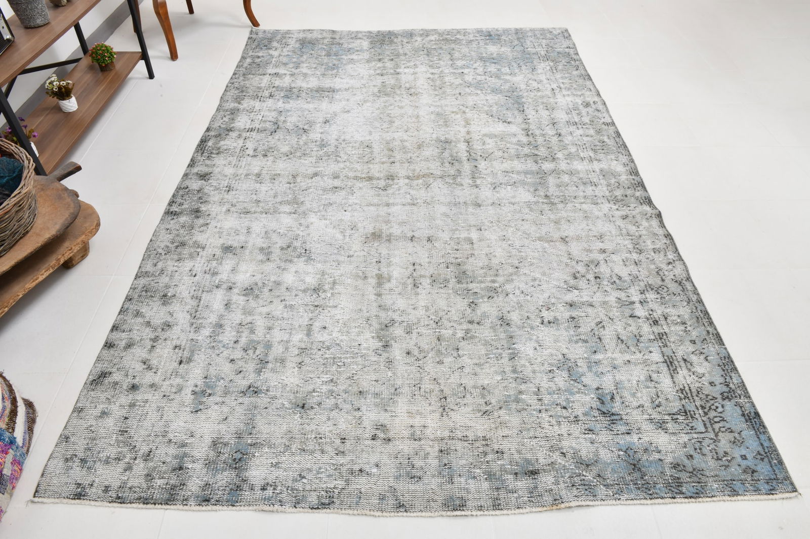 6'6'' x 9'10'' Handmade Vintage Wool Rug - 6607 - 5