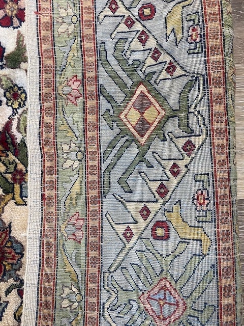 Vintage Silk Tabriz Rug-5315 - 9