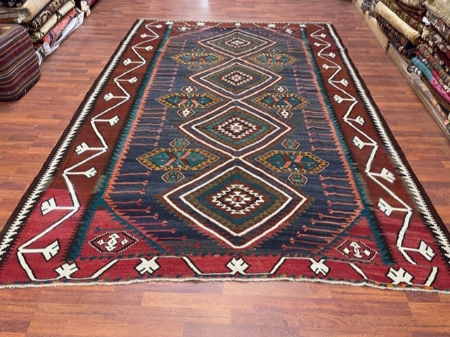 Antique Caucasain Kilim Rug-4894: Title:Antique Caucasain Kilim Rug-4894Description:Attractive antique Caucasian Kilim rug, from southwest Caucasus, size 7 ft. 4 inches by 10 ft. 10 inches, circa 1930, excellent condition with a good
