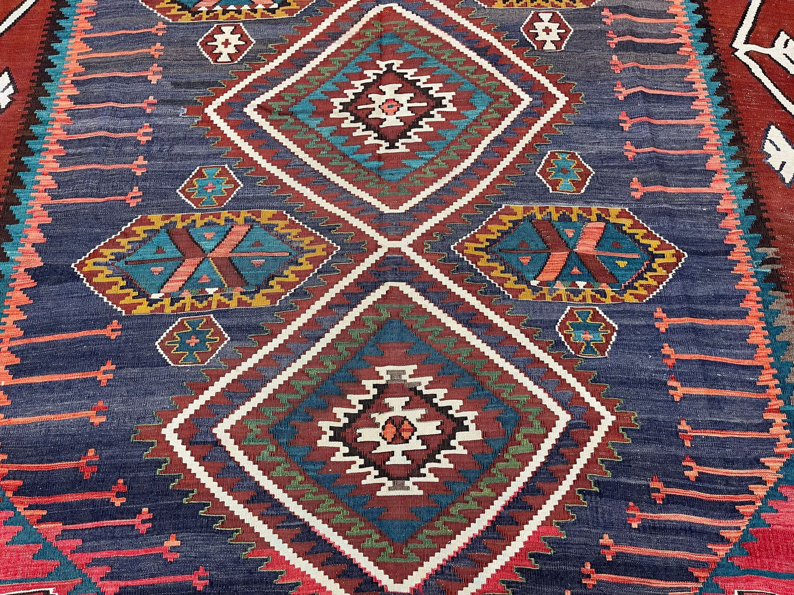 Antique Caucasain Kilim Rug-4894 - 3