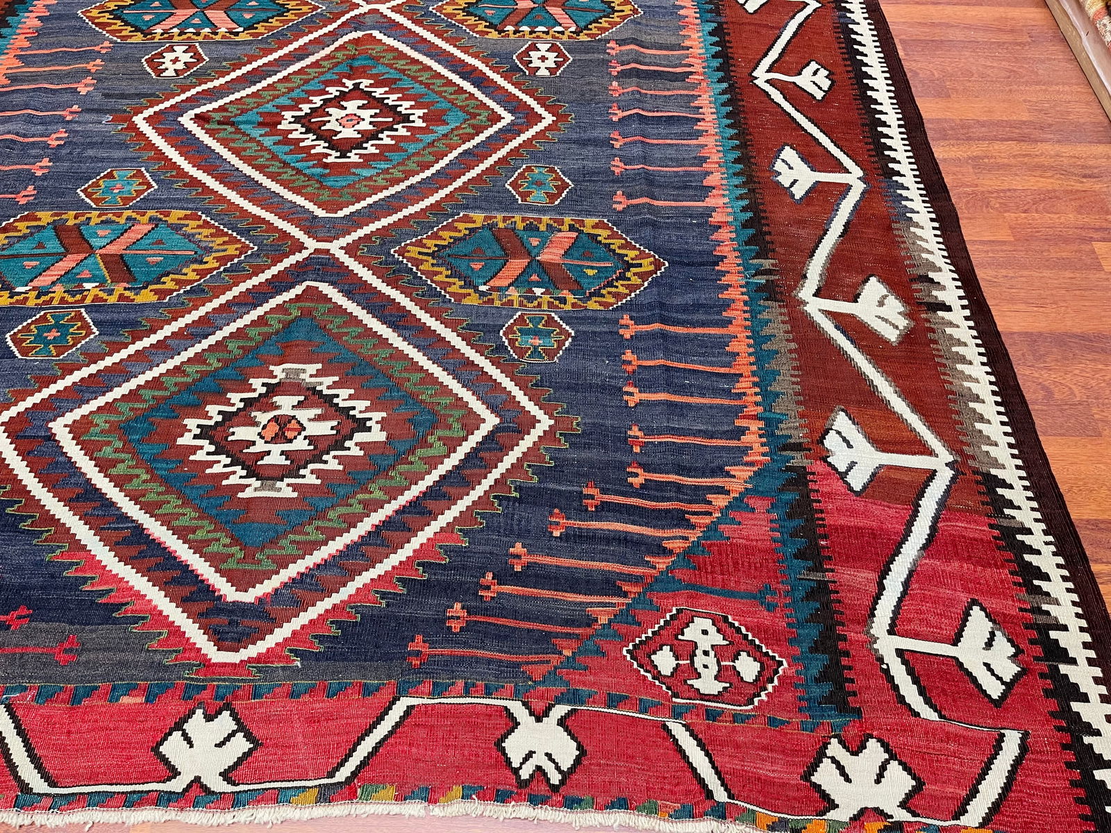 Antique Caucasain Kilim Rug-4894 - 7