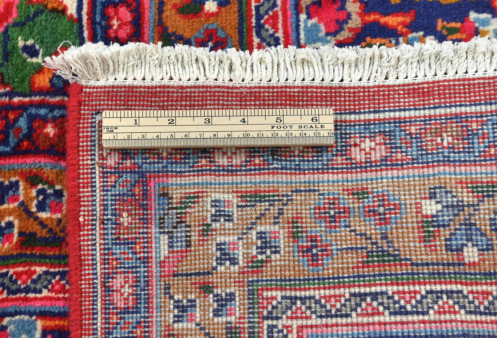 Vintage Red Traditional 10X13 Sabzevar Persian Rug - 11