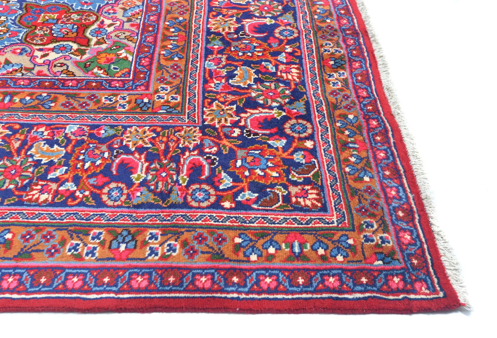 Vintage Red Traditional 10X13 Sabzevar Persian Rug - 8