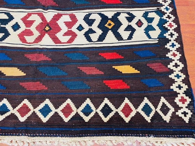 Antique Kazak Caucasian Kilim-4065 - 2