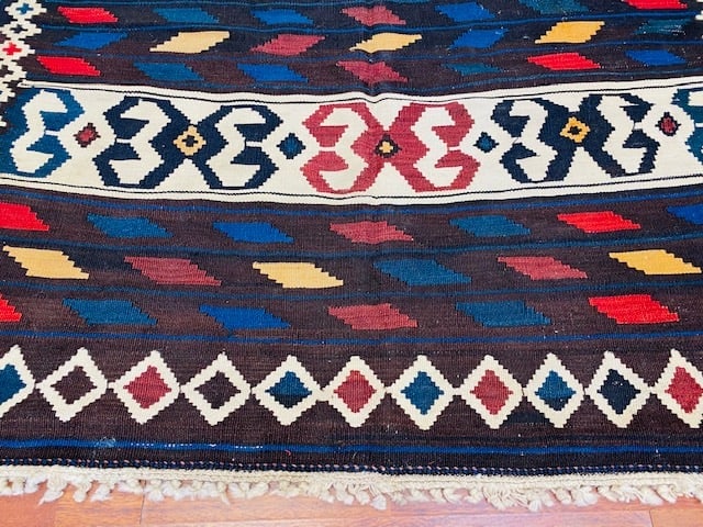 Antique Kazak Caucasian Kilim-4065 - 3