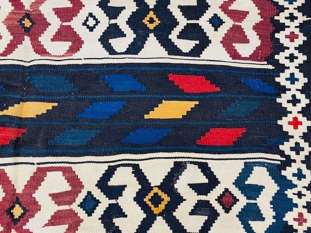 Antique Kazak Caucasian Kilim-4065 - 5