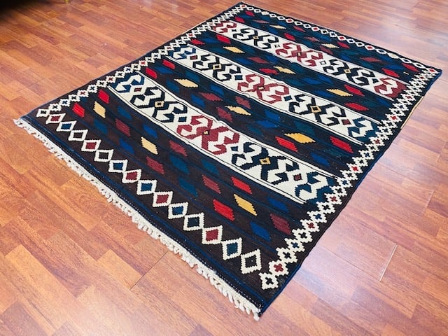 Antique Kazak Caucasian Kilim-4065 - 7