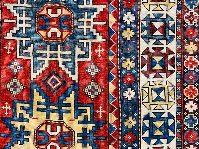 Antique Lesghi Kazak Caucasian rug-4732 - 6