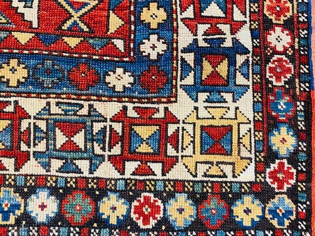 Antique Lesghi Kazak Caucasian rug-4732 - 9