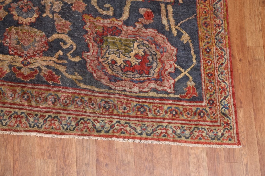 Pre-1900 Antique Vegetable Dye Sultanabad Persian Rug 12x15 - 7