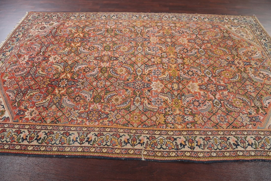 Antique Vegetable Dye Mahal Persian Area Rug 7x11 - 15