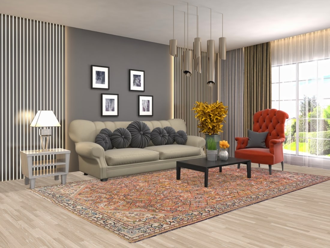 Antique Vegetable Dye Mahal Persian Area Rug 7x11 - 2