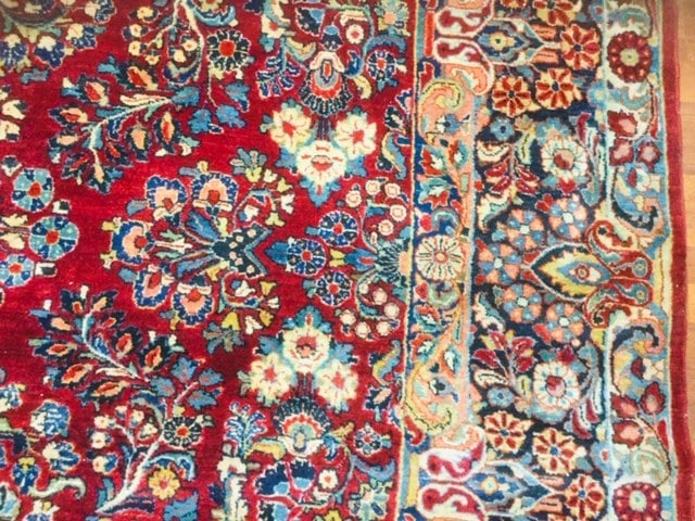 Antique Mint Condition Large sarouk RugBeautiful antique Persian Sarouk rug from central Persia, - 5