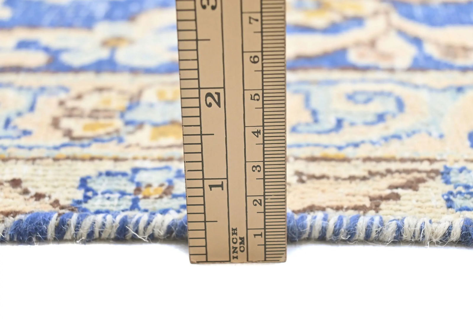 Antique Muted Blue Floral 10X14 Distressed Vintage Oriental Rug - 10