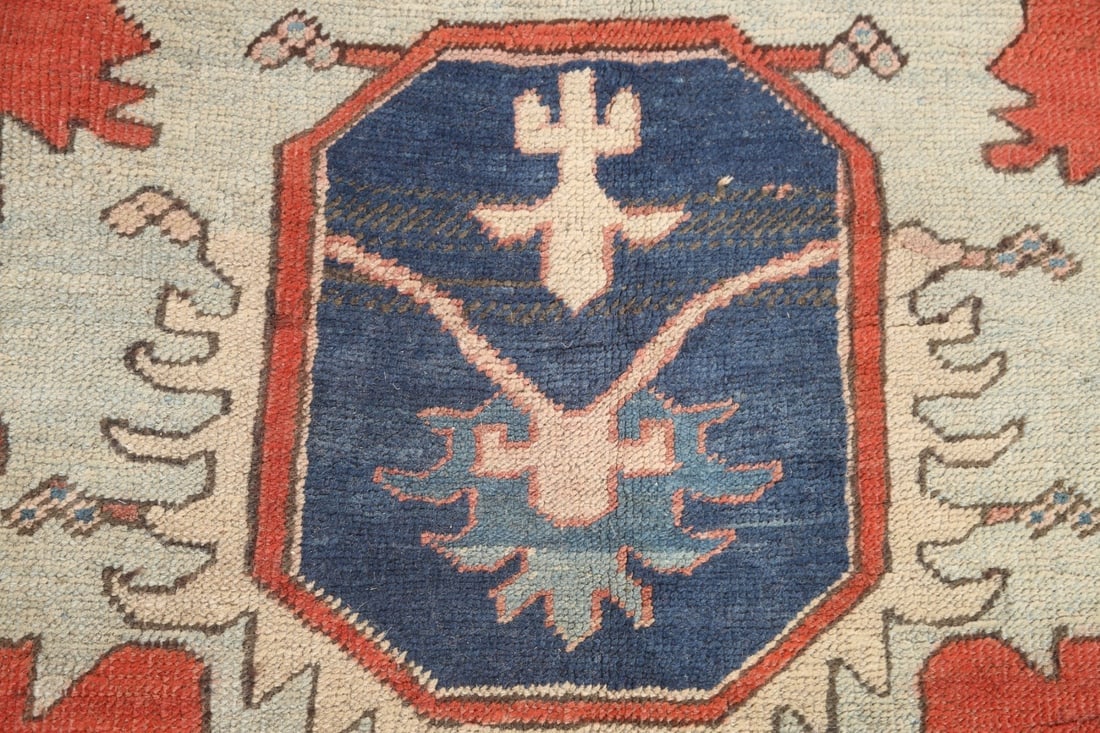 Pre-1900 Antique Vegetable Dye Heriz Serapi Persian Area Rug 9x12 - 10