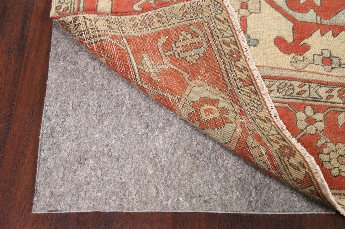 Pre-1900 Antique Vegetable Dye Heriz Serapi Persian Area Rug 9x12 - 8