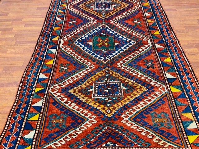 Antique Kazak caucasian Rug-1147 - 2