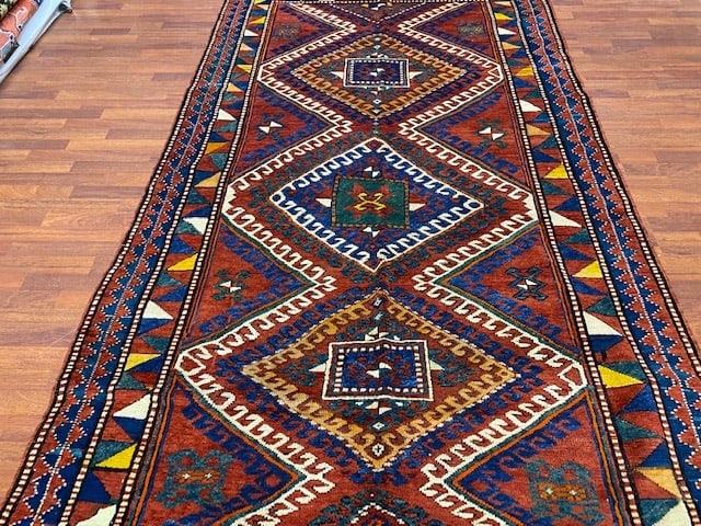 Antique Kazak caucasian Rug-1147 - 4