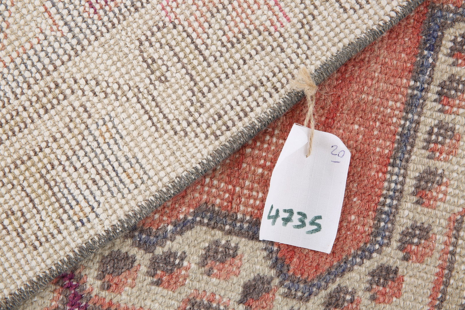 4'5'' x 7'2'' Handmade Vintage Wool Rug - 4735 - 17