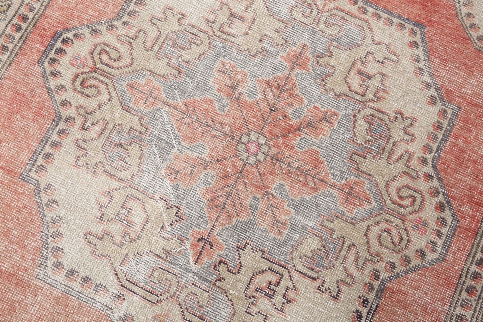 4'5'' x 7'2'' Handmade Vintage Wool Rug - 4735 - 9