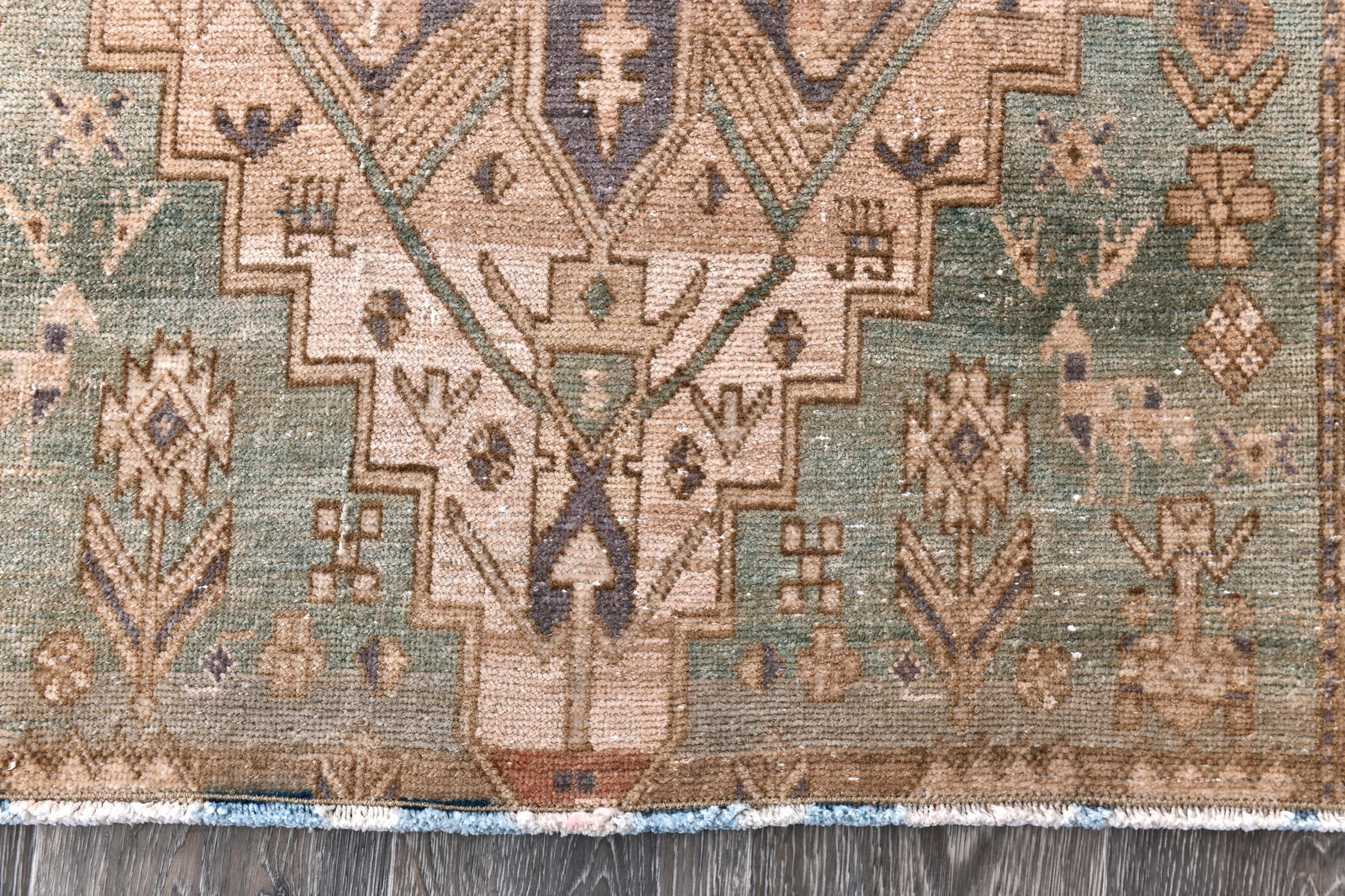 3'2'' x 11'9'' Vintage Wool Runner Rug - 242702 - 9
