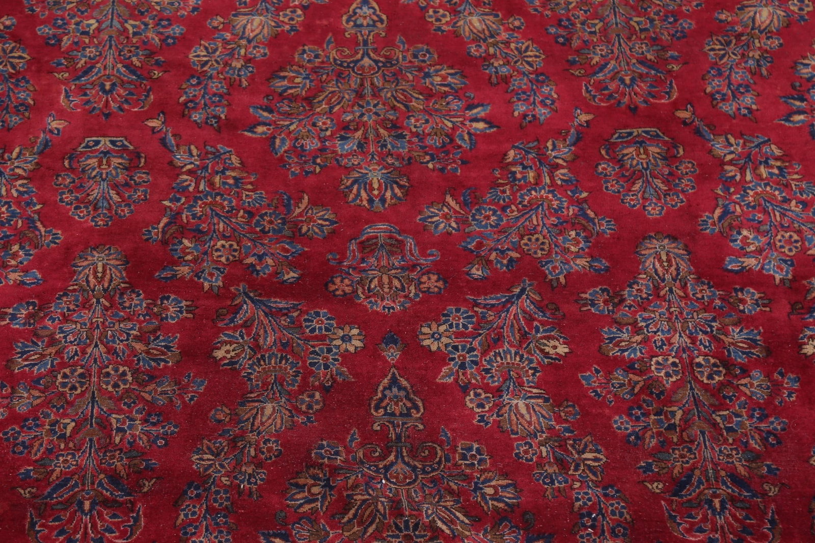 Antique Vegetable Dye Sarouk Large Persian Rug 10x15 - 5