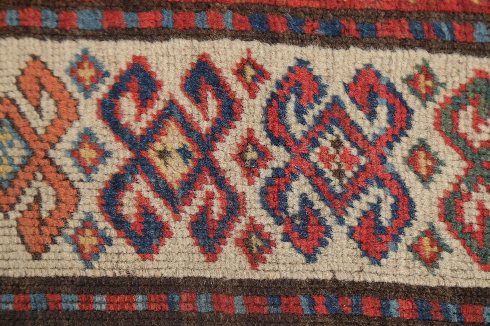 Pre-1900 Antique Vegetable Dye Kazak Caucasian Oriental Runner Rug 4x8 - 10