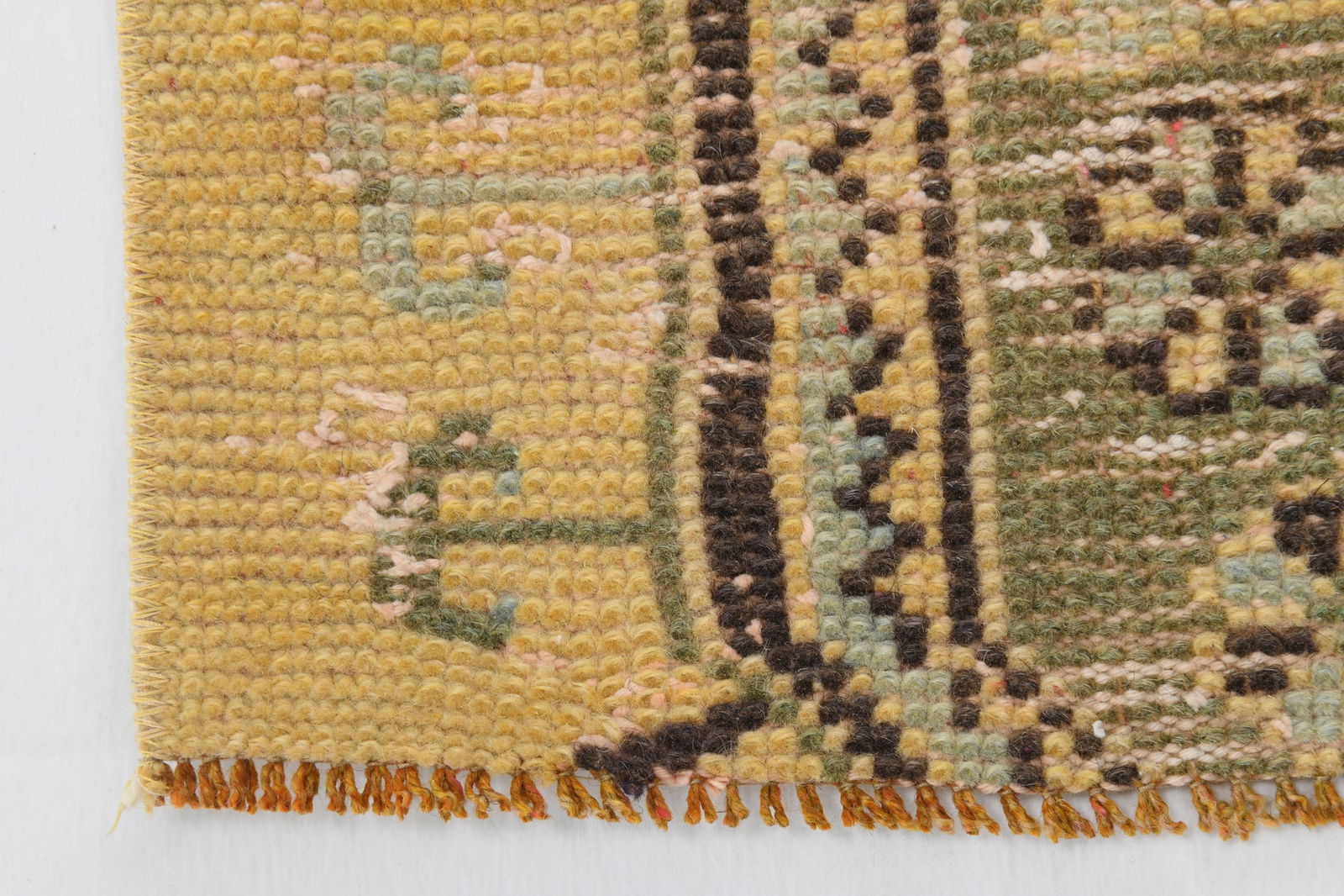 2'4'' x 4'3'' Handmade Vintage Wool Rug - 18538 - 15