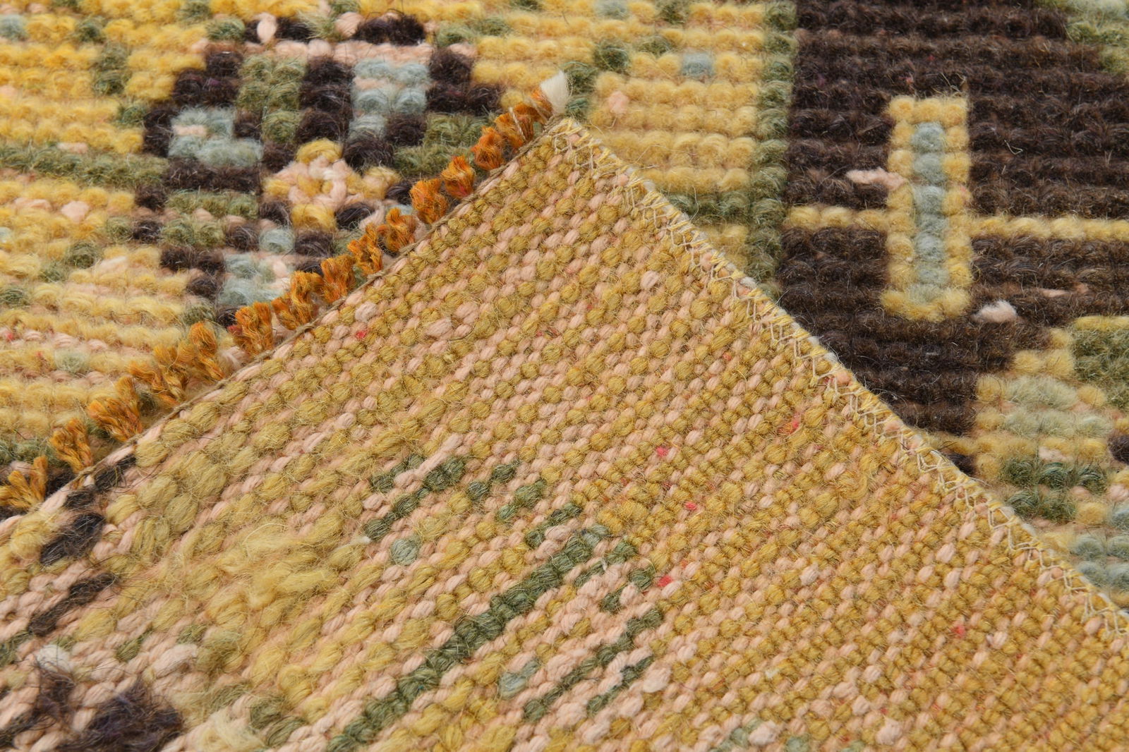 2'4'' x 4'3'' Handmade Vintage Wool Rug - 18538 - 16