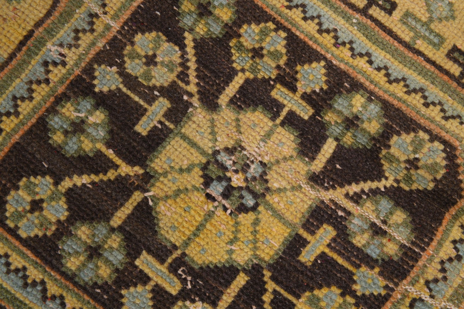 2'4'' x 4'3'' Handmade Vintage Wool Rug - 18538 - 6