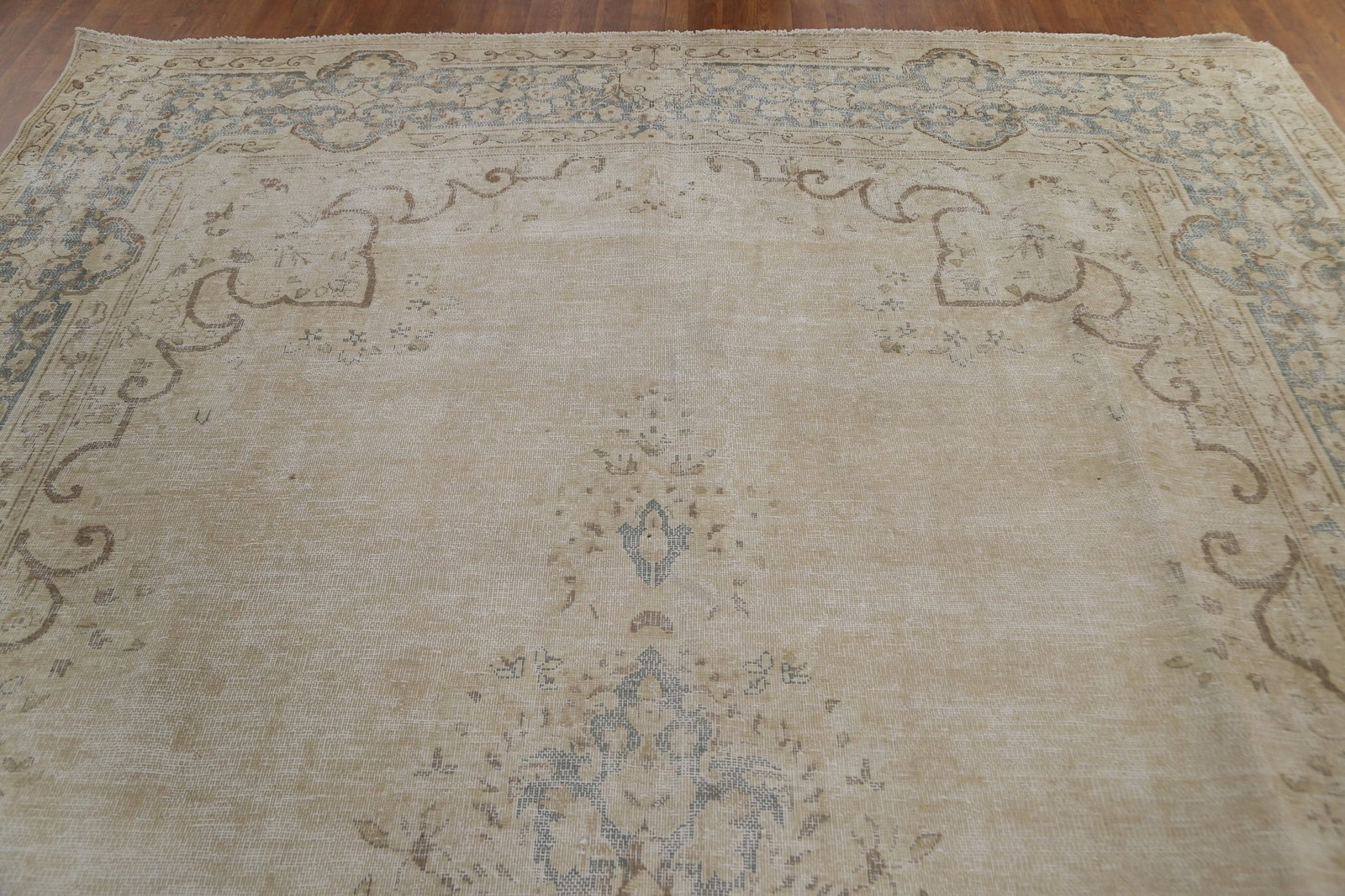 Antique Wool Kerman Persian Area Rug 9x13 - 17