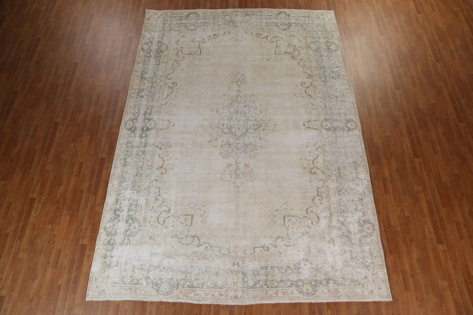 Antique Wool Kerman Persian Area Rug 9x13 - 3