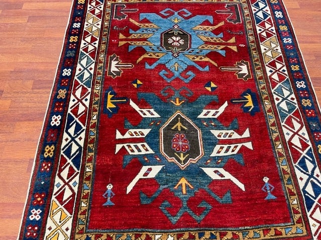 Antique kazak Caucasian rug-4870 - 2