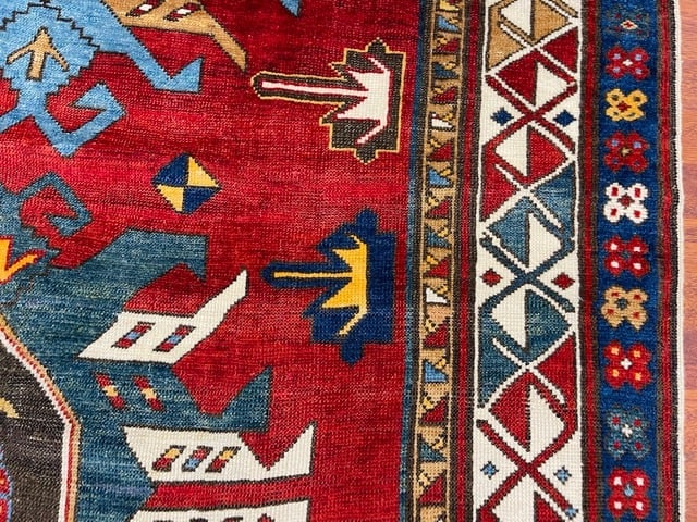 Antique kazak Caucasian rug-4870 - 3