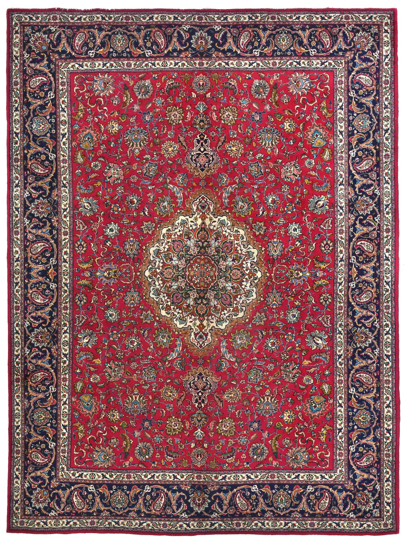 Vintage Red Floral Traditional 10X13 Tabriz Persian Rug: Title: Vintage Red Floral Traditional 10X13 Tabriz Persian Rug Description: Crafted by hand in Persia using traditional knotting techniques Classic floral pattern with a traditional style for timeless