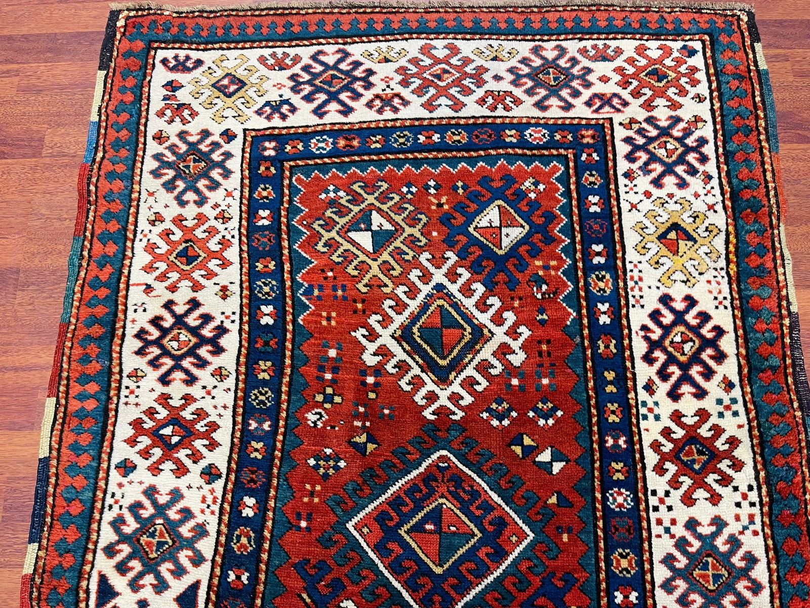 Antique Kazak caucasian Rug-4869 - 5