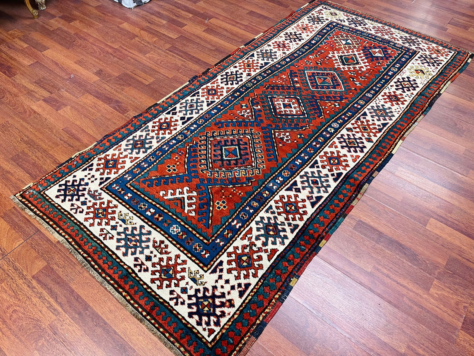 Antique Kazak caucasian Rug-4869 - 6