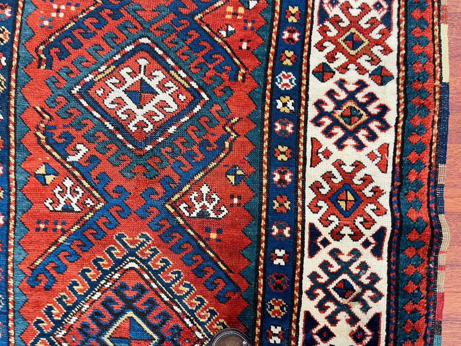 Antique Kazak caucasian Rug-4869 - 9